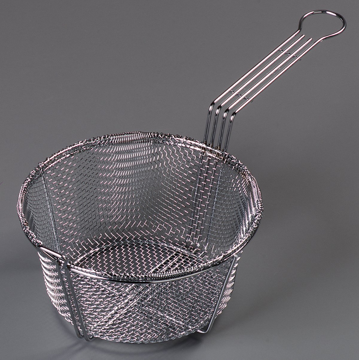 Carlisle 601000 8 3/4-Inch Chrome Plated Steel Mesh Fryer Baskets - Set of 12 Commercial Grade Deep Fryer Baskets for Restaurants, Food Trucks & Home Kitchen Use