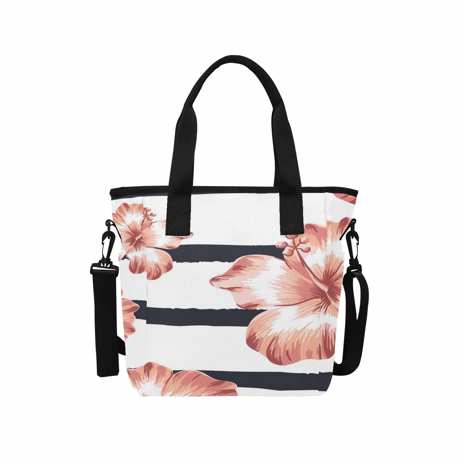 InterestPrint Fish and Cat Pattern Tote Bag with Adjustable Shoulder Strap - Lightweight & Durable Shopping Bag for Women - Perfect for Grocery, Beach, Work & Travel