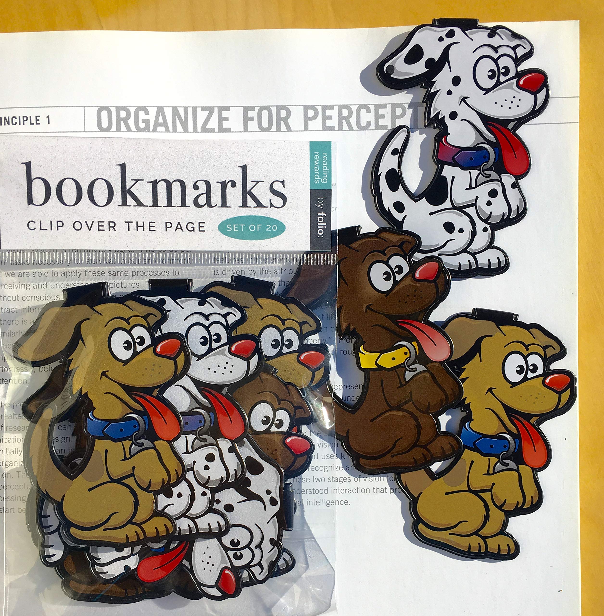 20 Pack Funny Dog Clip Bookmarks for Kids & Teens - Cute Animal Reading Incentives, Classroom Prizes, Birthday Party Favors - Perfect for Book Lovers, Students, and Reading Programs
