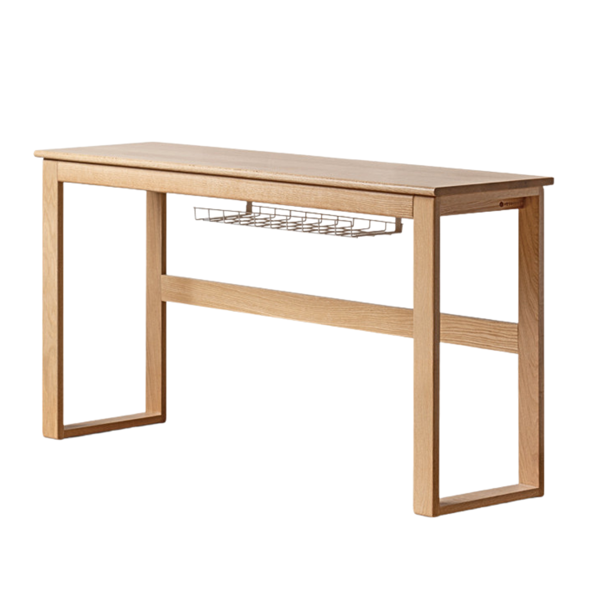 Solid Oak and Poplar Wood Office Desk - Long Executive Workstation for Home & Office - Perfect for Remote Work, Study, and Professional Workspaces