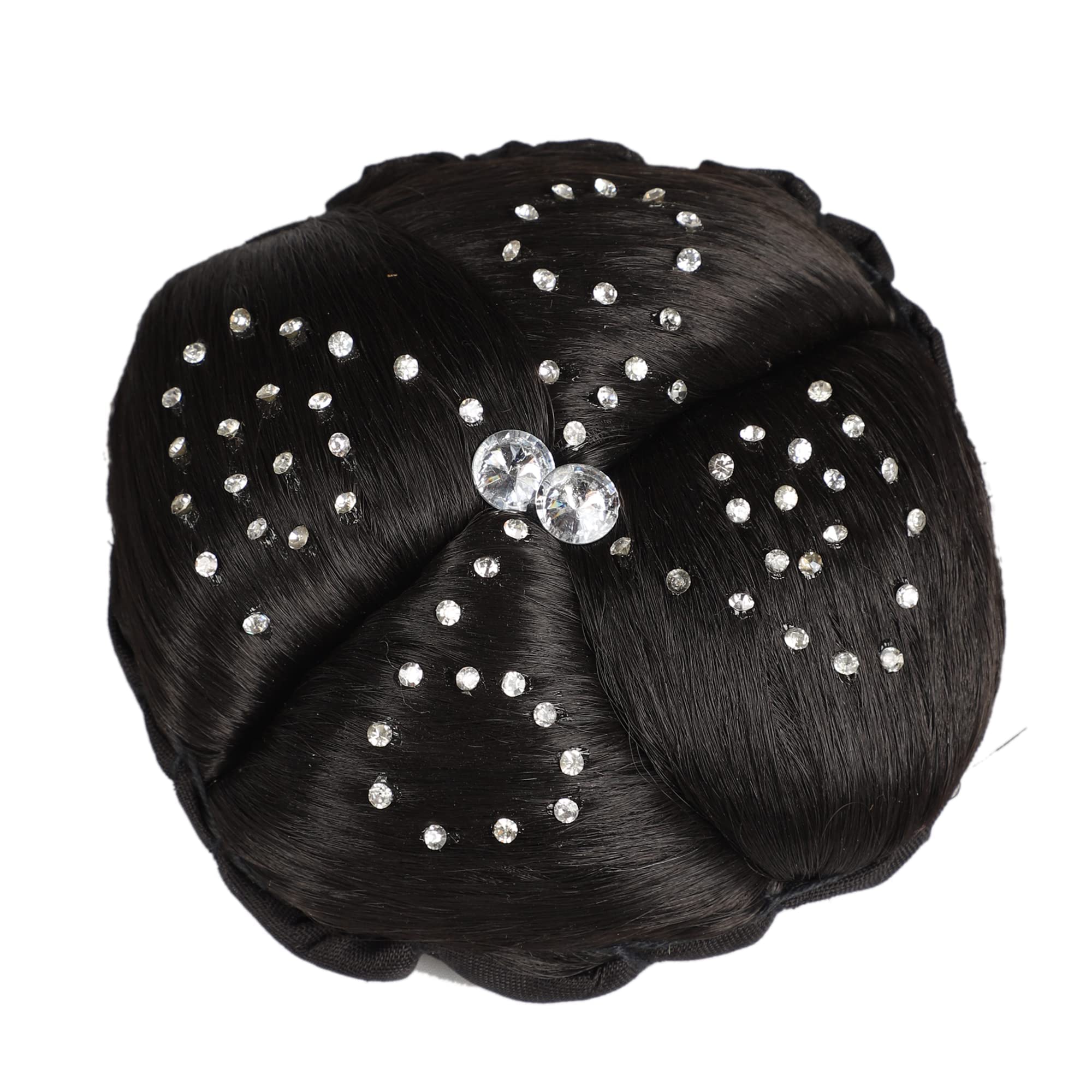 Neaama Stone Juda Hair Bun for Women - Black Hair Styling Accessory for Parties & Weddings
