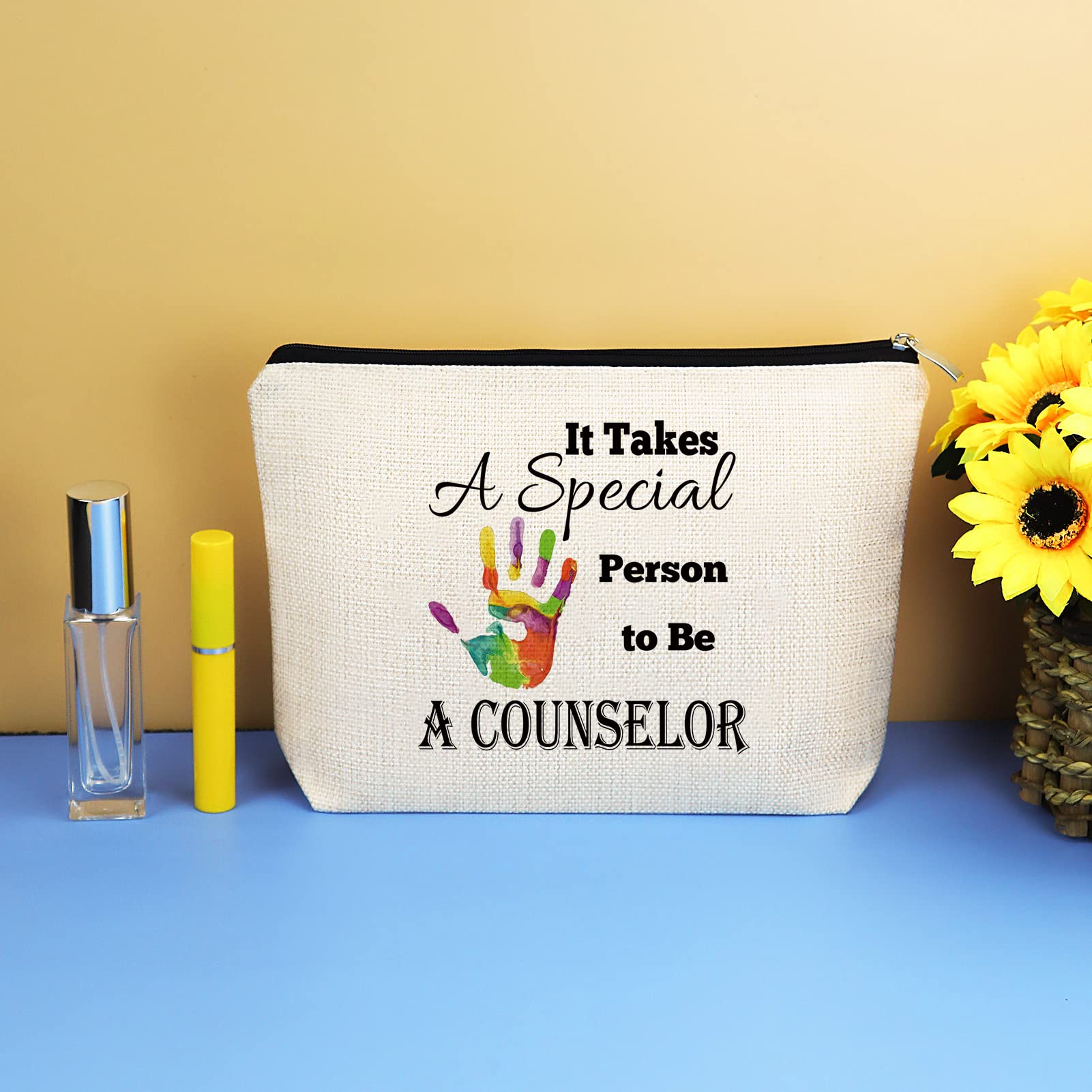 Premium Makeup Bag for Women - Perfect Counselor & Teacher Appreciation Gift - Cosmetic Pouch for Christmas, Graduation, Birthday - Ideal for Daily Use, Travel & Gifting