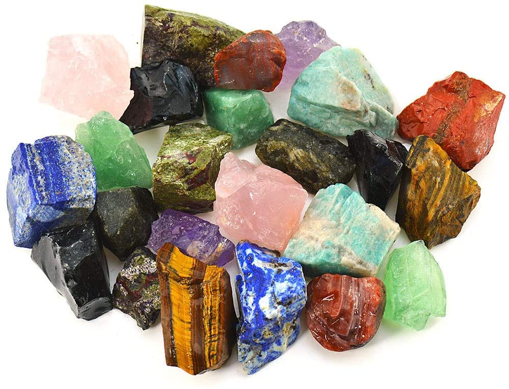 100% Authentic Raw Natural Crystal Stone Set for Healing, Meditation & Energy Work - Allegiance Mix Stone Lot for Spiritual Growth & Home Decor