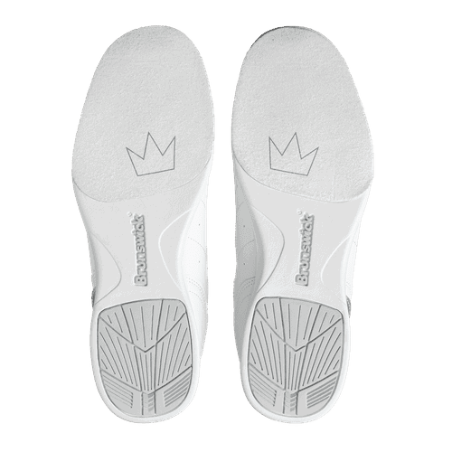 Brunswick Women's Mystic White Silver Bowling Shoes - Lightweight & Comfortable for League Play & Casual Bowling - Perfect for Bowling Enthusiasts & Beginners