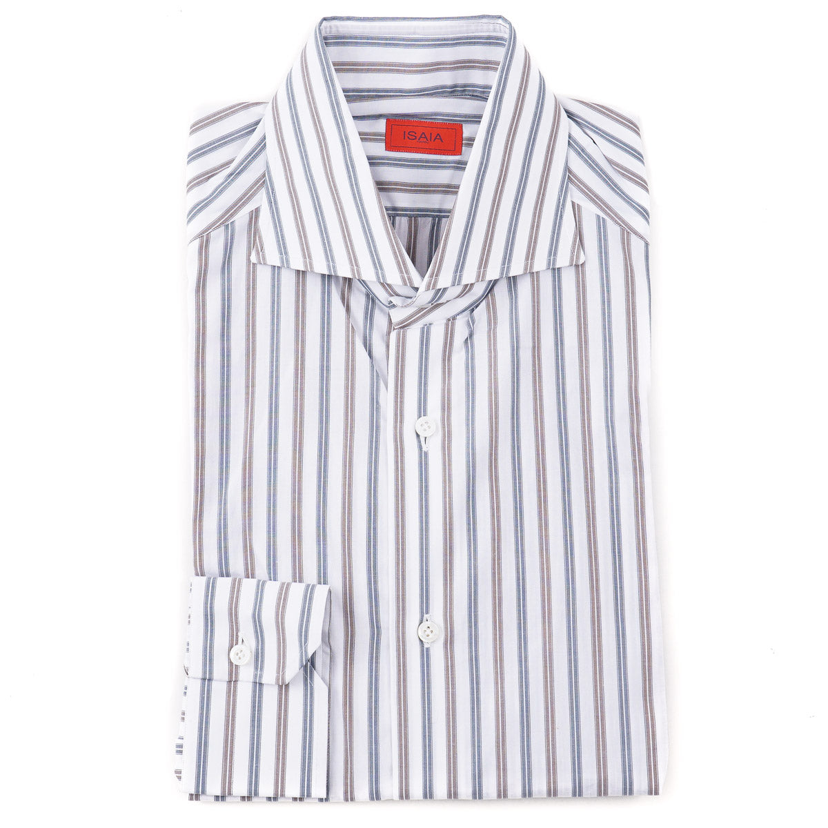 Isaia Tailored Fit 'Mix' Cotton Shirt for Men - Premium Slim Fit Button Down Dress Shirt for Business & Casual Wear