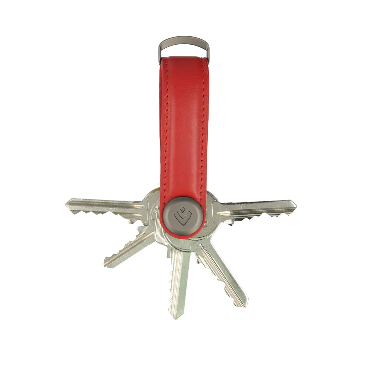 Valenta Leather Key Organizer - Premium Red Keychain Holder for Keys & Accessories | Perfect for Home, Office, and Travel Organization
