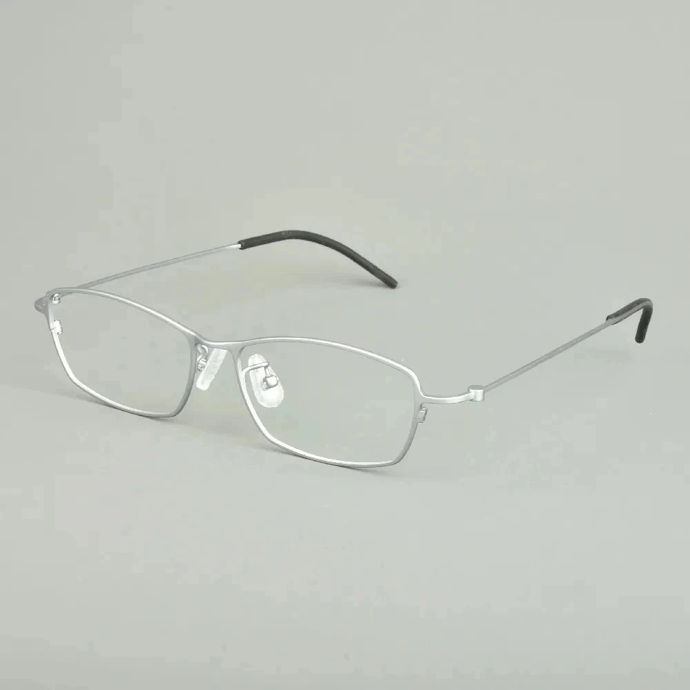 Stylish Unisex Full Rim Rectangle Titanium Eyeglasses Frame 14509 - Lightweight & Durable for Work, Reading & Everyday Wear