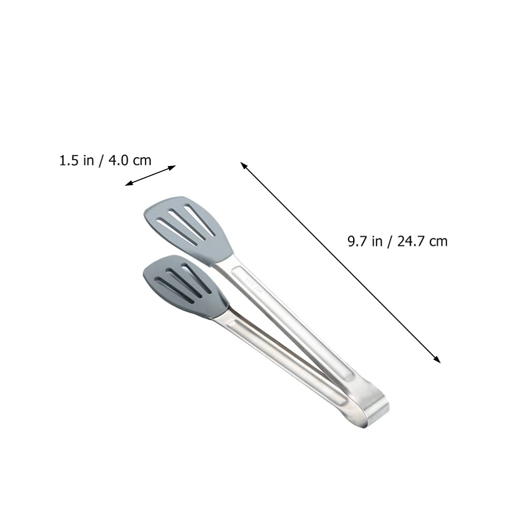 1pc Heat Resistant Food Tongs - Stainless Steel Kitchen Tongs for Cooking, Grilling, Serving Steak, Salad & BBQ - Perfect Kitchen Tool for Restaurants & Home Use