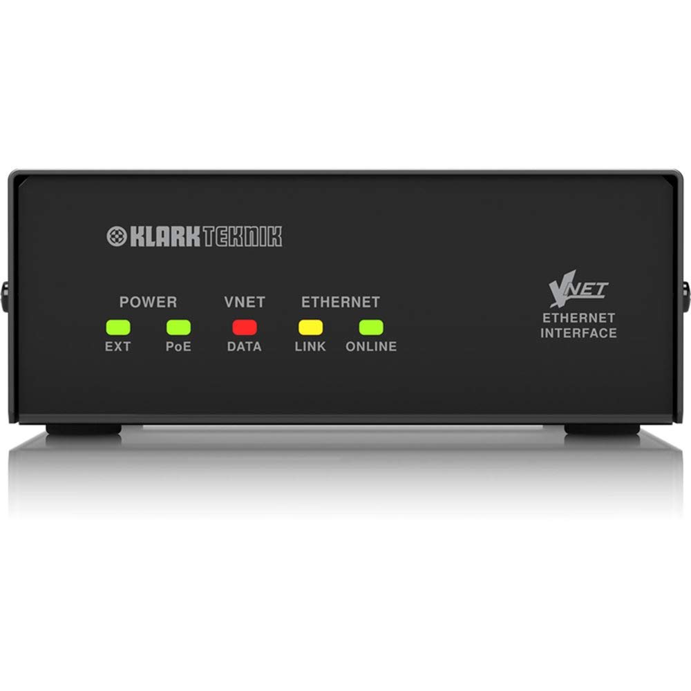 Klark Teknik VNET Ethernet Audio Interface - Professional Digital Audio Networking for Live Sound & Studio Recording | Perfect for Musicians, DJs, and Audio Engineers