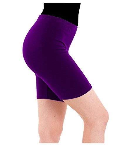 TEXTREE Women's Cotton Mid Waist Biker Shorts - Breathable Yoga, Running & Workout Shorts for Cycling, Gym & Under Dresses | Perfect for Activewear & Casual Wear