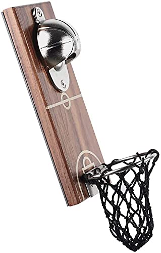 GXBCS Wall Mount Bottle Opener with Cap Catcher - Heavy Duty Wine & Beer Bottle Opener for Kitchen, Bar, Fridge - Perfect for Home, Parties & Outdoor BBQs
