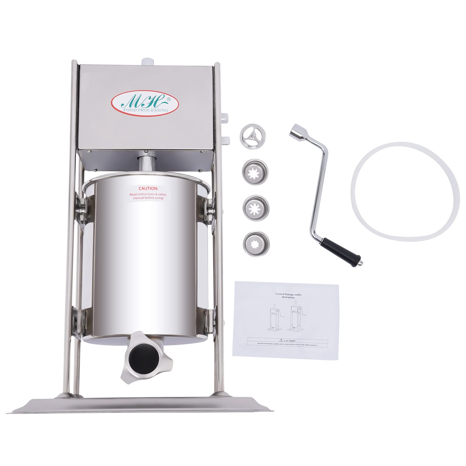 10L Commercial Churros Maker Machine - Vertical Manual Spanish Churro Maker with 4 Nozzles - Doughnut Filler for Restaurants, Cafes & Food Trucks - Perfect for Making Fresh Churros, Spanish Doughnuts & Fried Pastries