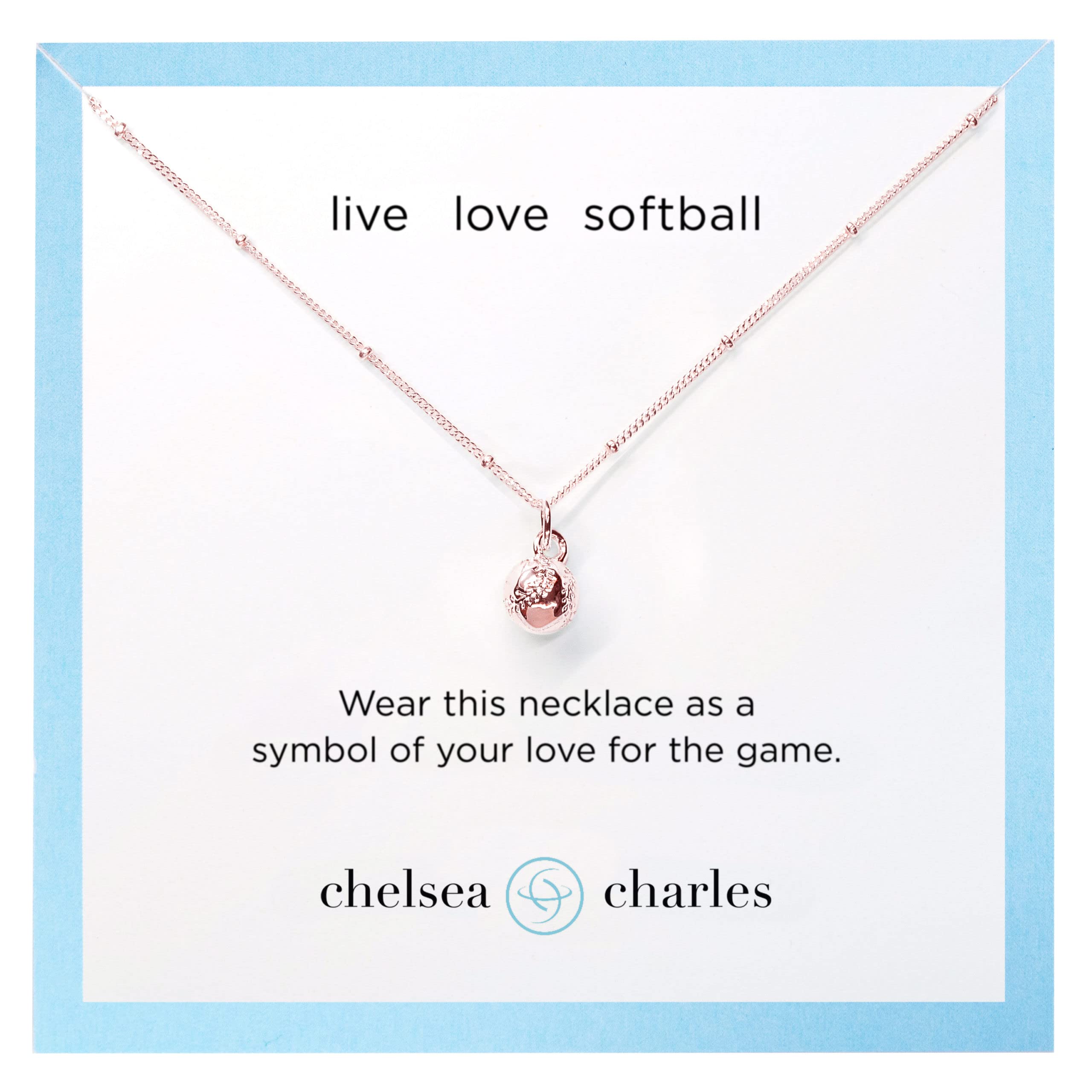 Chelsea Charles Women's Sports Charm Necklace - Elegant Jewelry for Female Athletes & Sports Lovers - Perfect for Workouts, Gifts & Everyday Wear