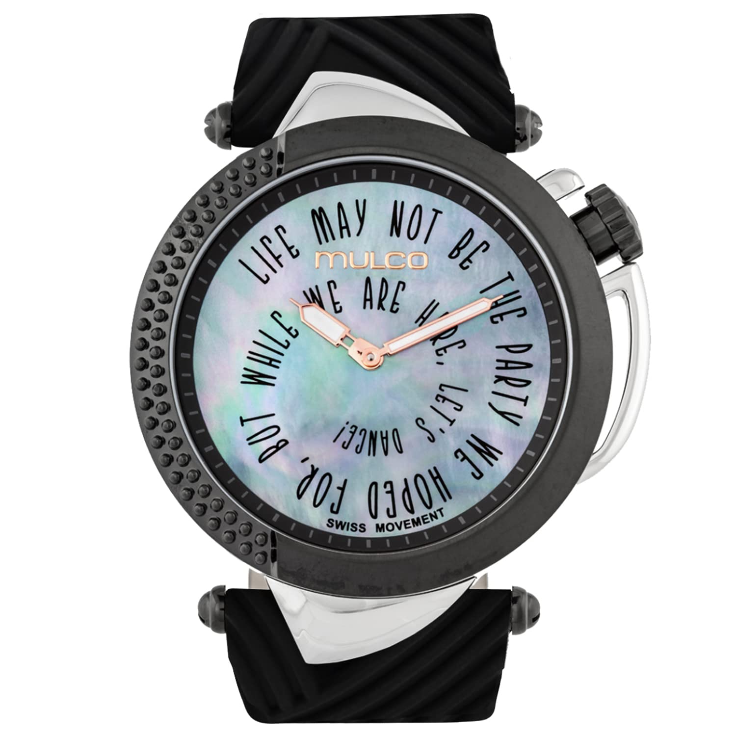 **MULCO Women's Silicone Analog Quartz Watch with Rose Gold Accents - Stainless Steel Case, Scratch-Resistant Mineral Crystal, Water Resistant - Perfect for Casual Wear, Office & Outdoor Activities**