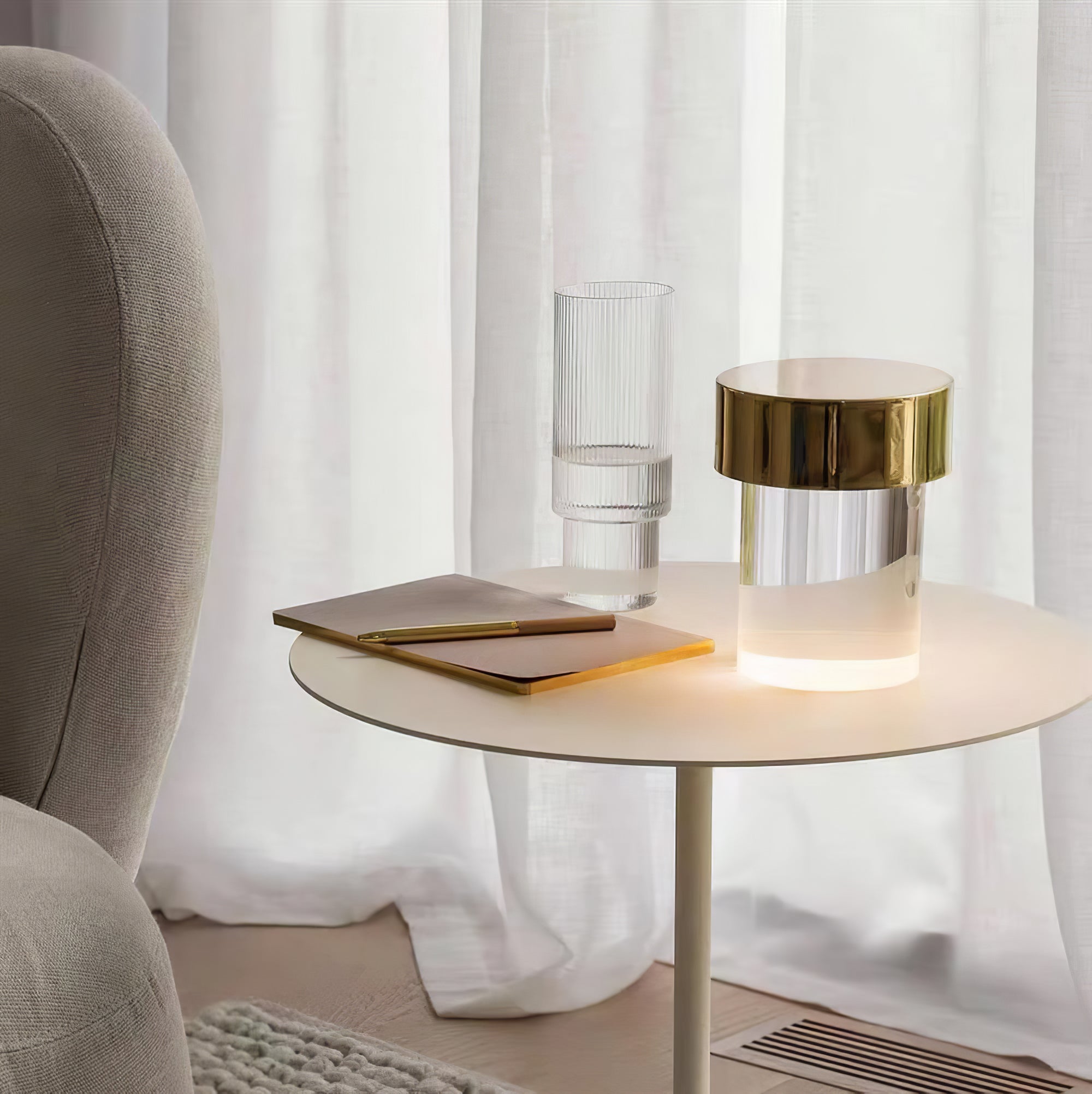 Portable Table Lamp - Rechargeable LED Desk Light with Adjustable Brightness, Perfect for Reading, Studying, and Bedside Use