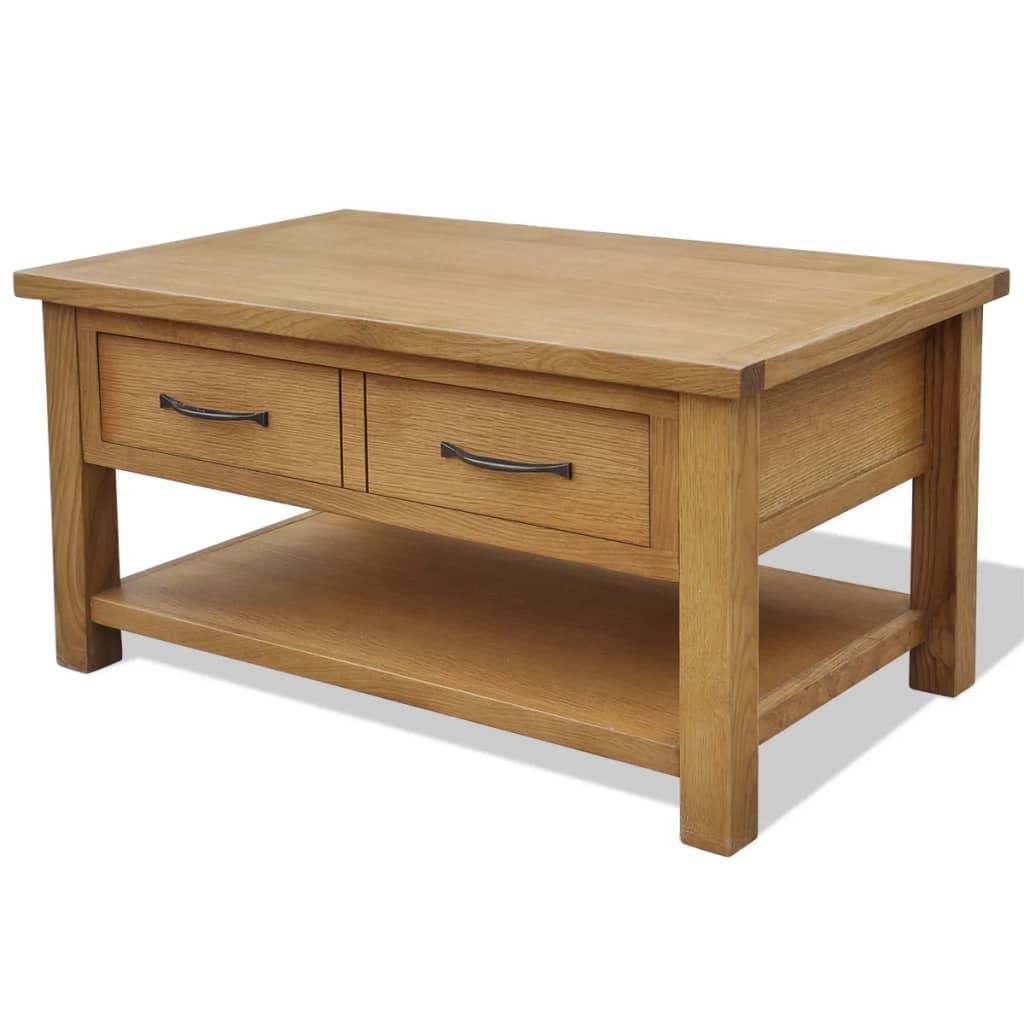 Solid Oak Wood Coffee Table 34.6