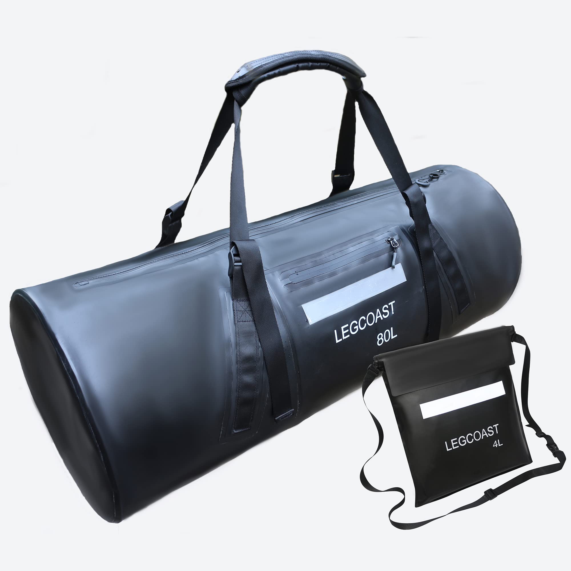 LEGCOAST Waterproof Duffel Bag & Backpack - IPX8 Waterproof Dry Bag with Airtight Zipper, 35L/55L/80L Large Capacity for Diving, Swimming, Kayaking, Camping & Outdoor Adventures