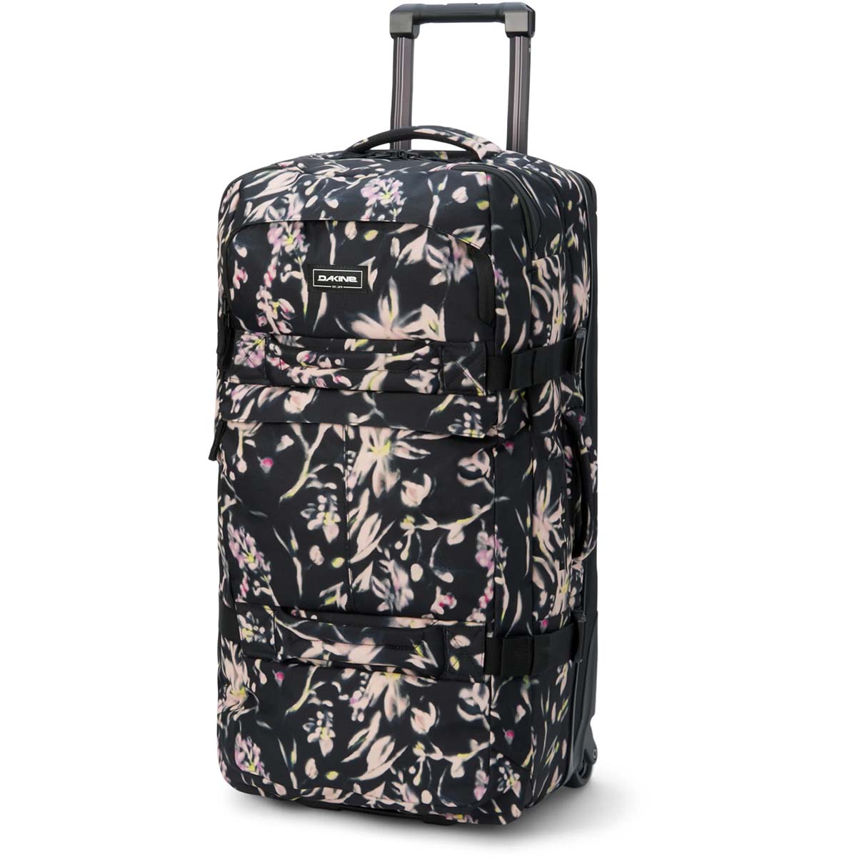 Dakine Split Roller Bag 85L Travel Luggage - Midnight Blooms Design for Air Travel & Adventure Gear Storage