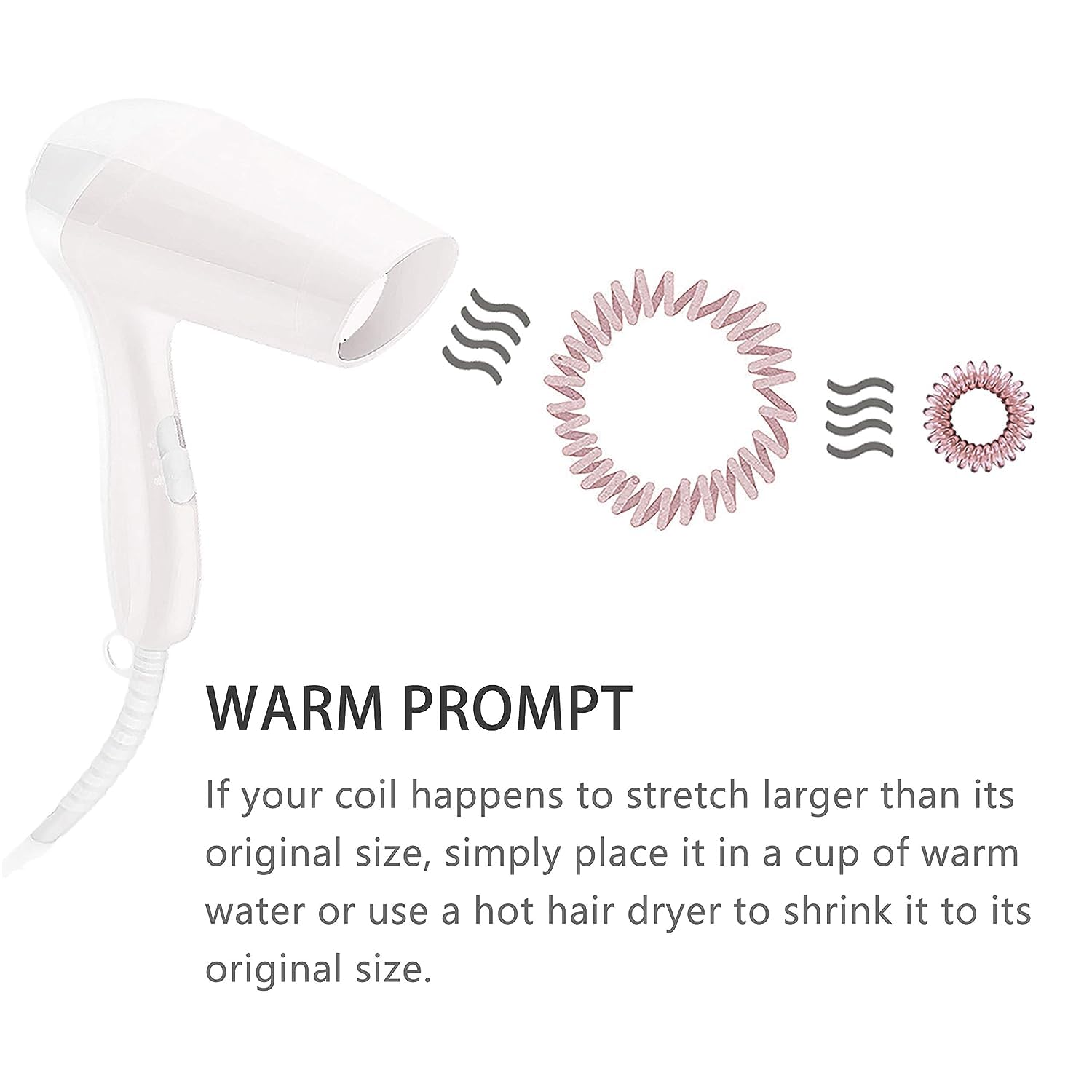 X Coil Hair Ties - No Crease Spiral Hair Bands for Thick Hair Ponytail, Soft Elastic Phone Cord Hair Ties for Women, Girls & Adults (9 Pack) - Perfect for Workouts, Office, School and Everyday Use