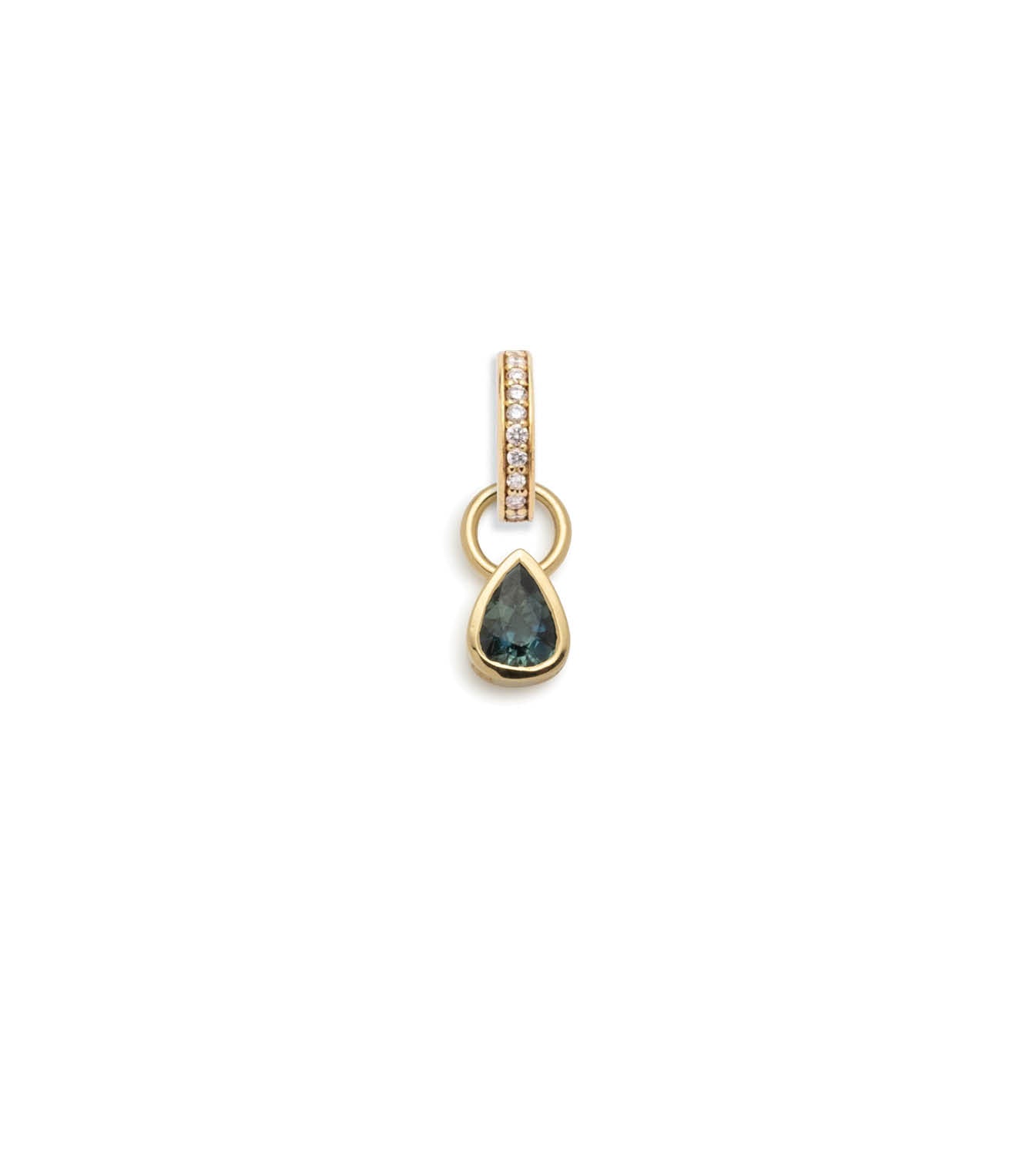 0.45ct Pear-Shaped Gemstone Pendant Necklace with Annex Link - Forever & Always a Pair Love Jewelry for Anniversary, Valentine's Day & Romantic Gifts