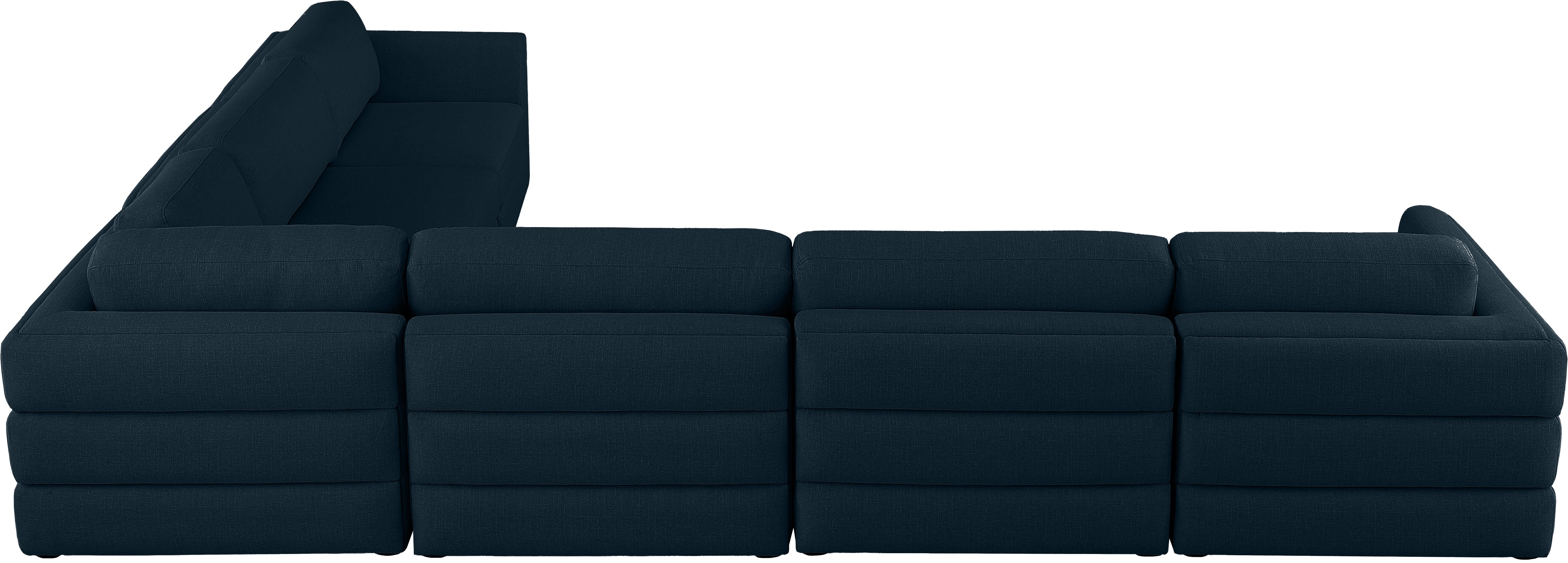 Beckham Durable Linen Textured Fabric Modular Sectional Sofa - Modern L-Shaped Couch for Living Room, Family Room & Home Theater Comfort