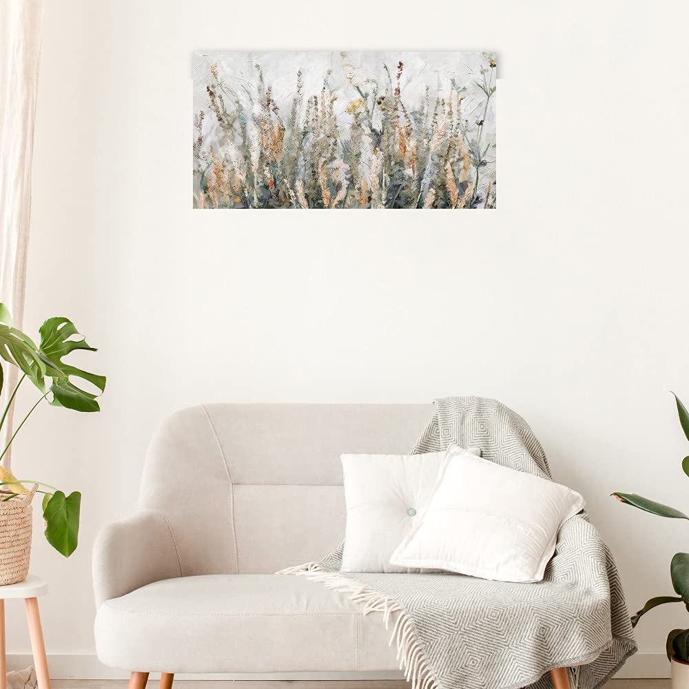 Autumn Breeze Floral Canvas Wall Art - 40x21 Inch Hand-Painted Fine Art Print for Bathroom, Living Room & Bedroom Decor | Waterproof & UV Resistant for Long-Lasting Beauty | Perfect for Home, Office & Gift Giving