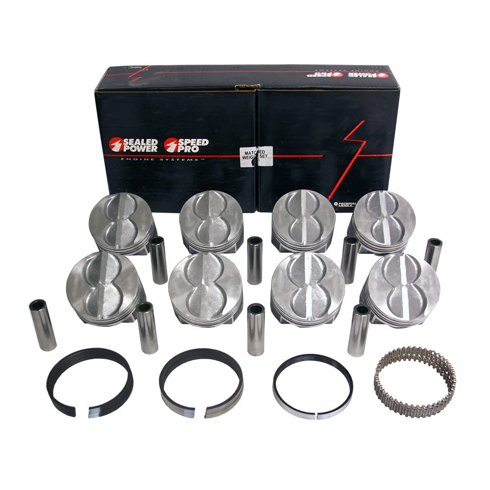 Speed Pro FMP H273CP60 SBF 289 302 Flat Top Pistons with Cast Rings Kit - 4.060