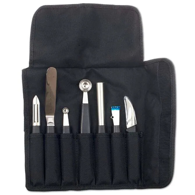 Premium 7-Piece Garde Manger Set with Roll - Professional Kitchen Tools for Charcuterie, Food Prep & Culinary Arts | Perfect for Chefs, Catering & Home Cooking