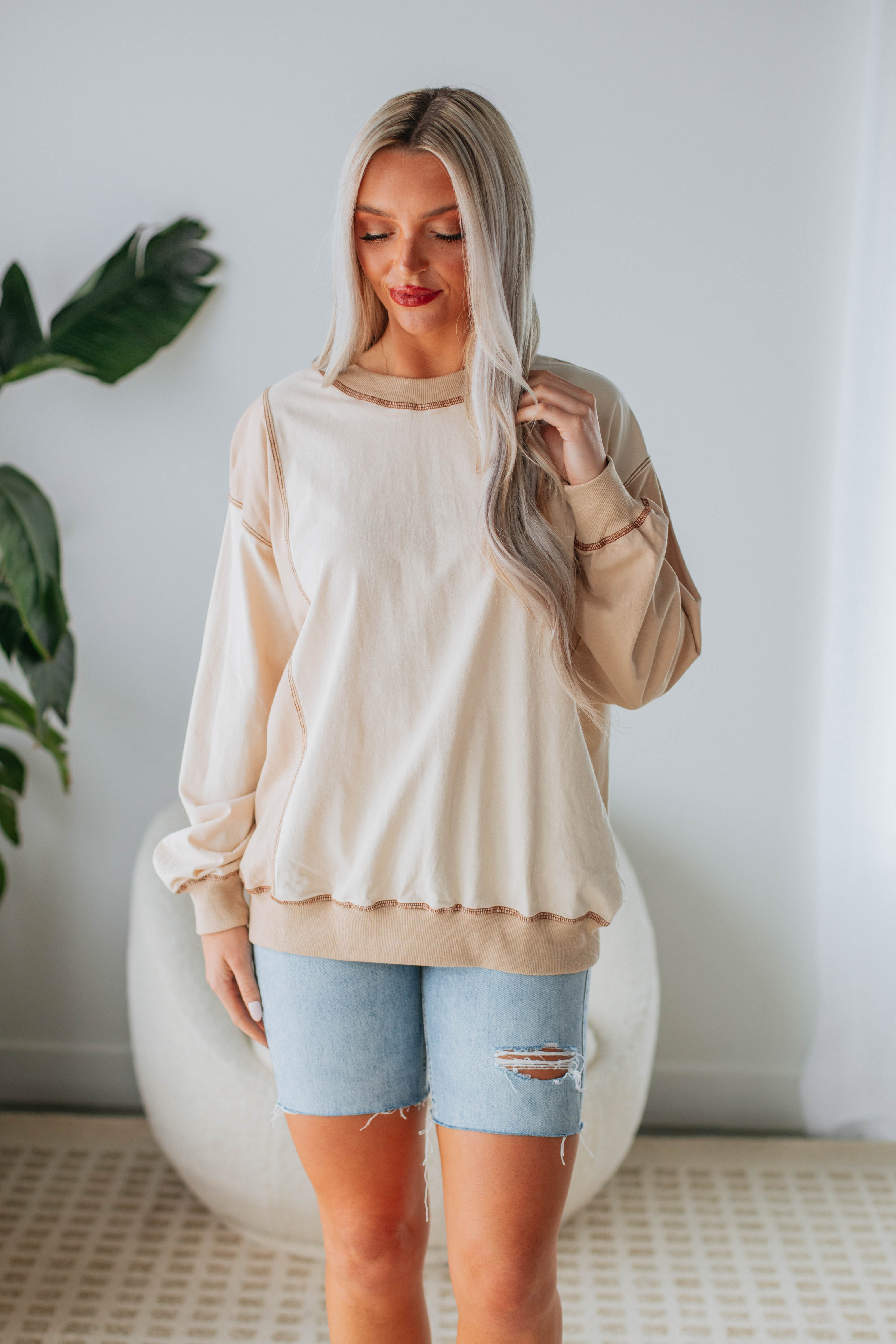 Chandler Colorblock Pullover Sweater - Cream Mix Knit Top for Women | Cozy Casual Wear for Fall & Winter | Perfect for Office, Dates and Weekend Outings