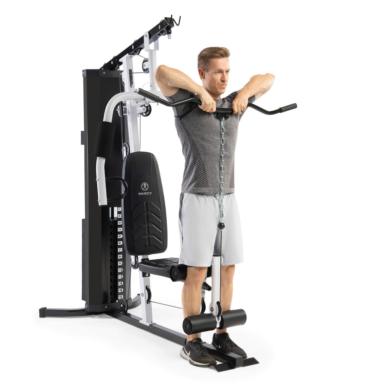Marcy 150lbs Home Gym System MWM-8147 - Strength Training Equipment for Full Body Workout at Home | Perfect for Small Spaces & Home Fitness