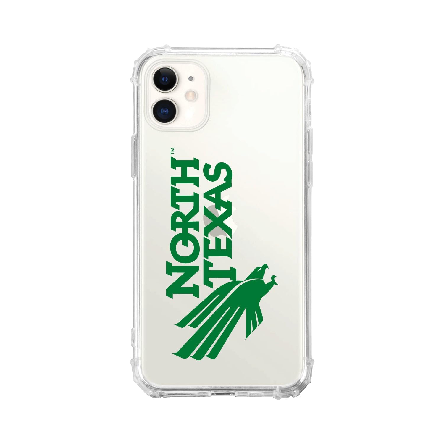 OTM Essentials Rugged Phone Case for iPhone 13 Pro - Shockproof Protective Cover with Reinforced Edges, Classic White Design | Perfect for University of North Texas Students & Active Lifestyles