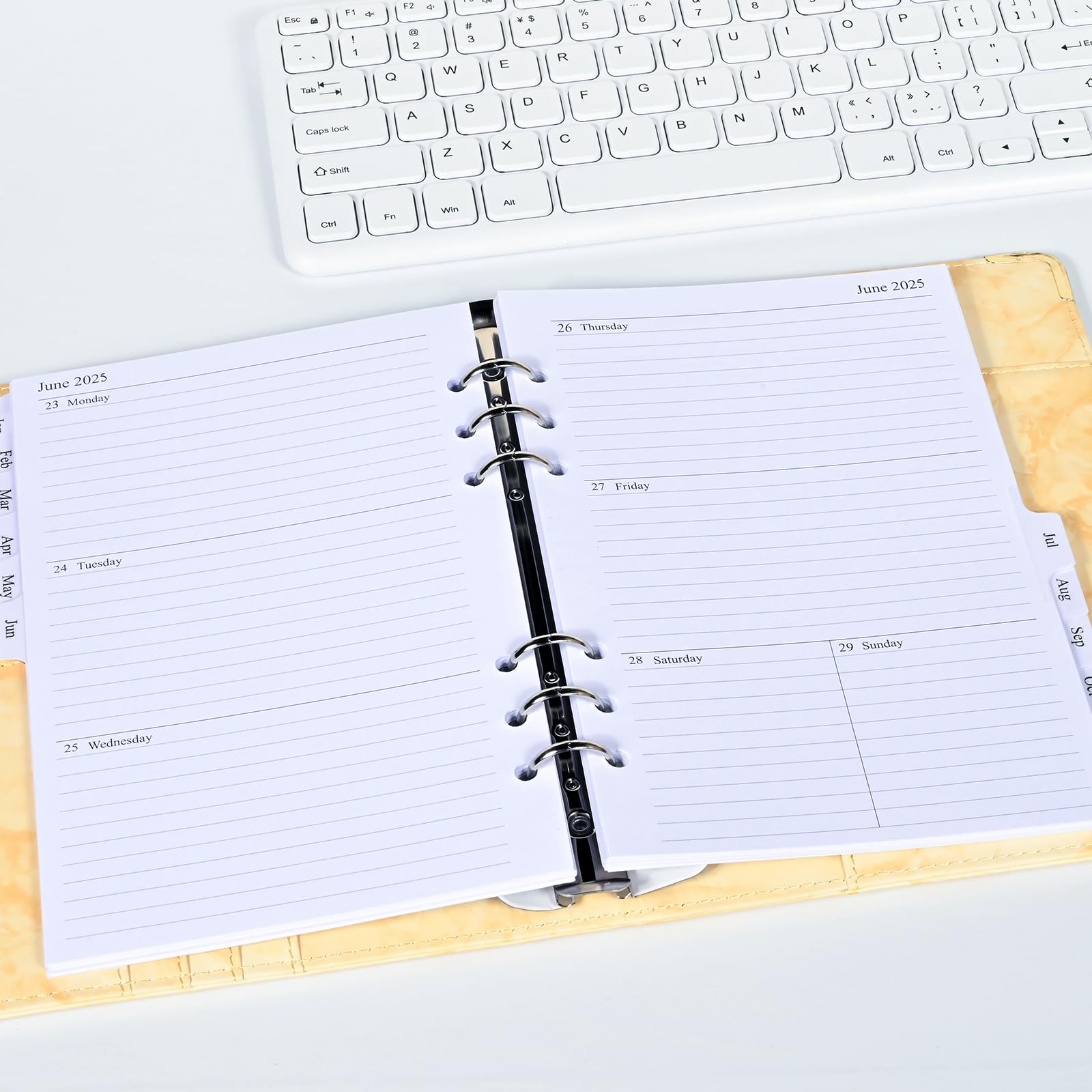 2025 Weekly & Monthly Planner Refill - A5 6-Hole Punched Planner Inserts (5.5
