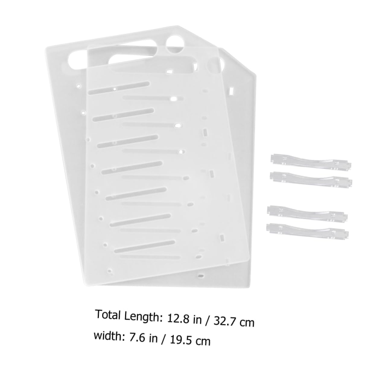 Housoutil 4 Sets Clear Acrylic HDD Shelf - External Hard Drive Case & DIY Hard Disk Rack for 3.5