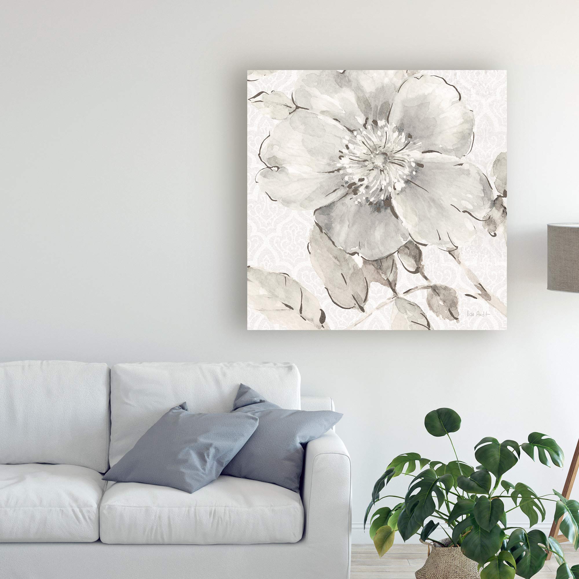 Lisa Audit Indigold V Gray 18x18 Premium Canvas Wall Art - Perfect for Living Room, Bedroom & Office Decor