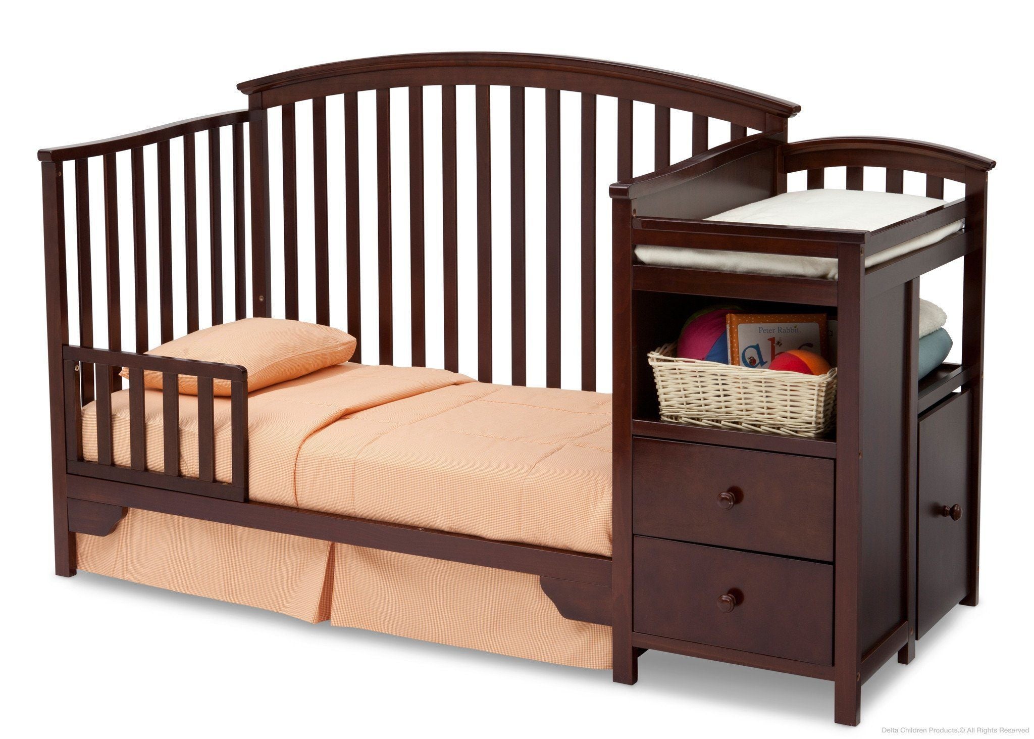Sonoma Convertible Baby Crib with Changing Table - 3-in-1 Nursery Furniture for Newborns & Toddlers - Perfect for Small Spaces & Modern Nurseries