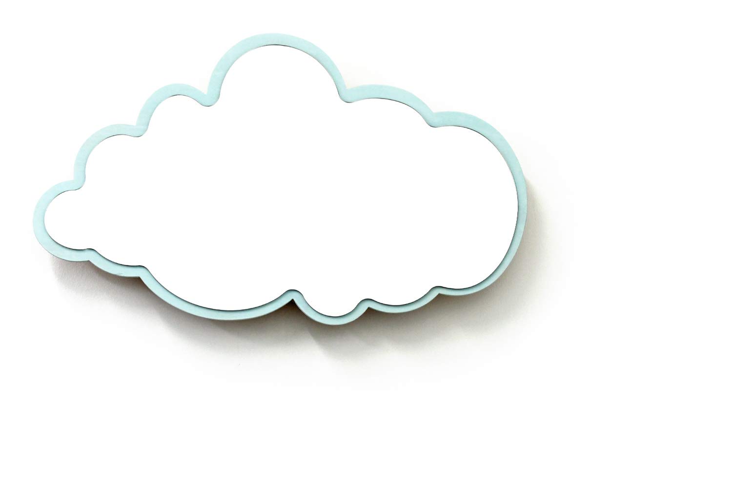 Safety Mirror with LED Light - Cloud Powder Blue Wooden Wall Decor for Nursery & Kids Room - Perfect for Nighttime Safety and Stylish Home Decor