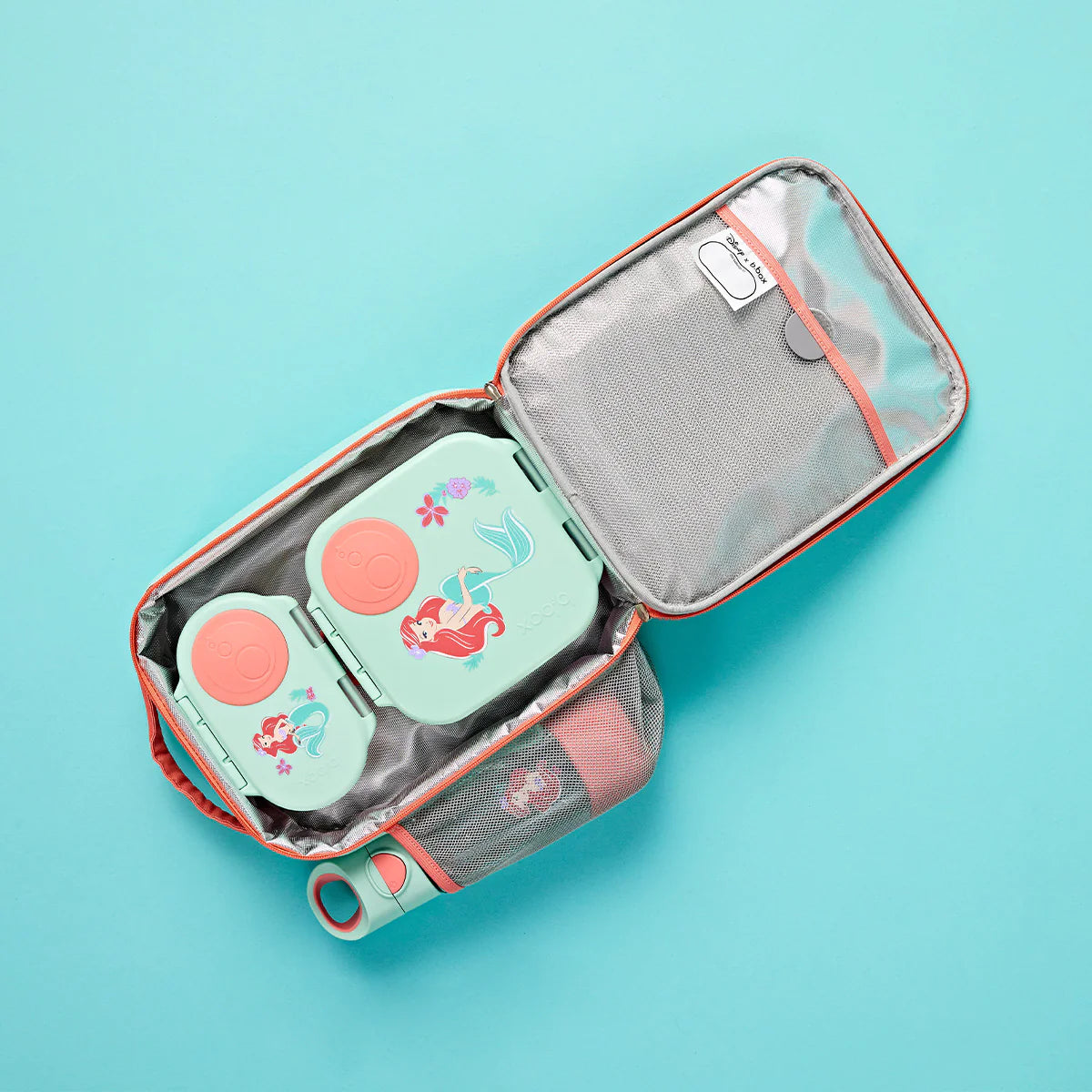 b.box Snack Box for Kids - Little Mermaid Themed Leak-Proof & BPA-Free Snack Container - Perfect for School Lunches, Travel & On-the-Go Snacking