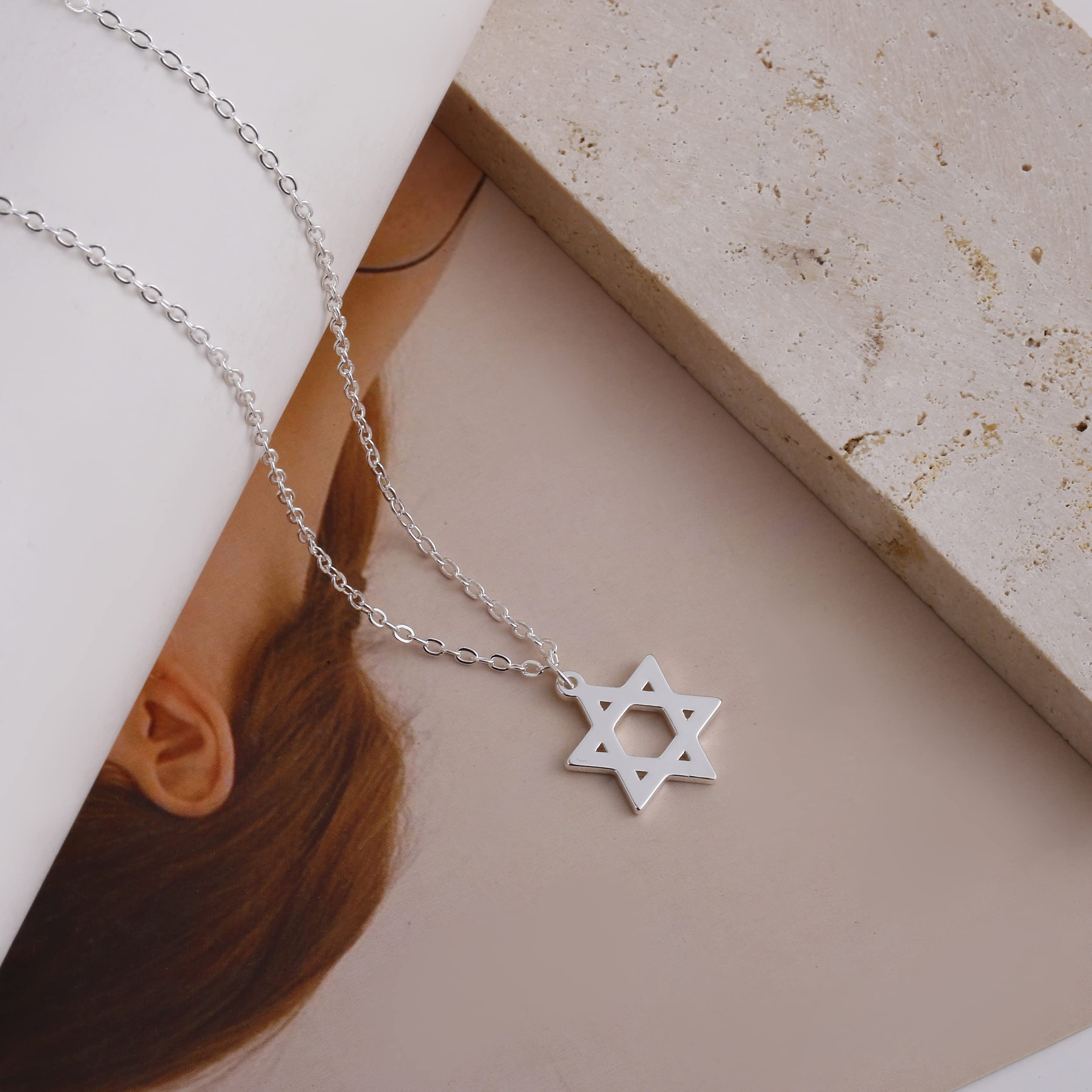 Tasiso 14K Gold Moon and Star Pendant Necklace for Women - Dainty Crescent Moon with Tiny Star Charm, Minimalist Long Chain Jewelry - Perfect for Everyday Wear, Date Nights & Special Occasions