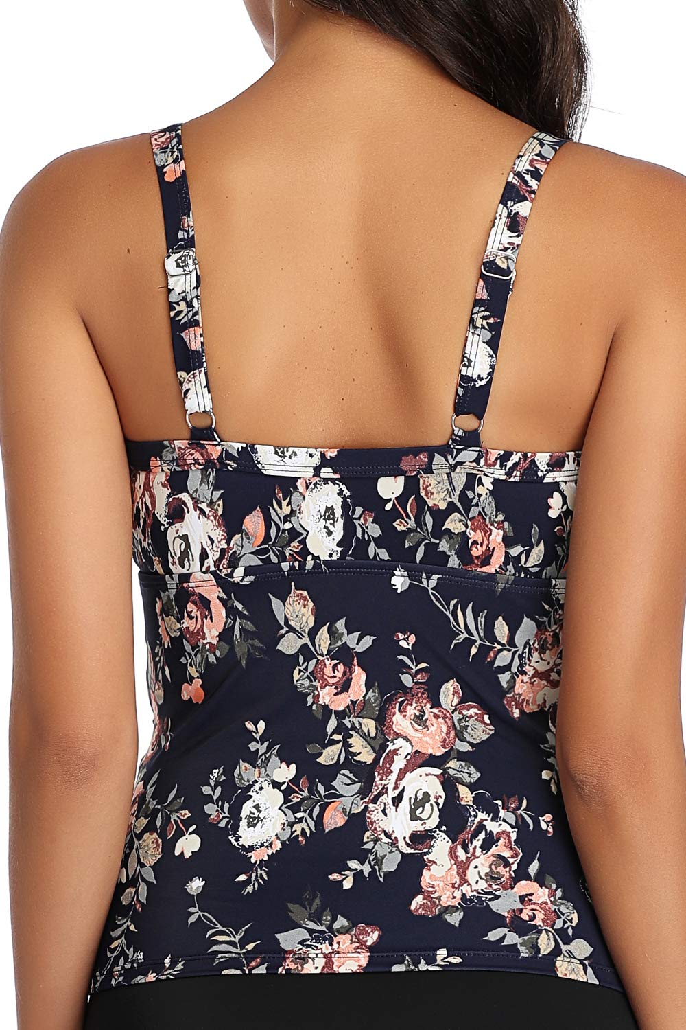 PERONA Women's Plus Size Tummy Control Printed Tankini Swim Top - Flattering Bathing Suit for Beach, Pool & Vacation | Swimwear for Curvy Women