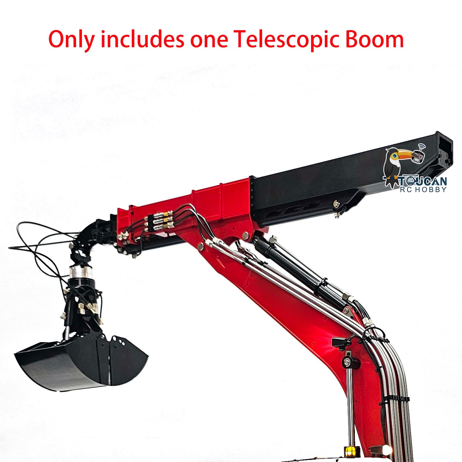 Upgraded Metal Telescopic Boom Parts for Tongde 1/14 Hydraulic RC Excavator 946 EC380 - DIY Accessory for Remote Control Digger Car | Perfect for RC Construction Vehicle Enthusiasts & Model Collectors