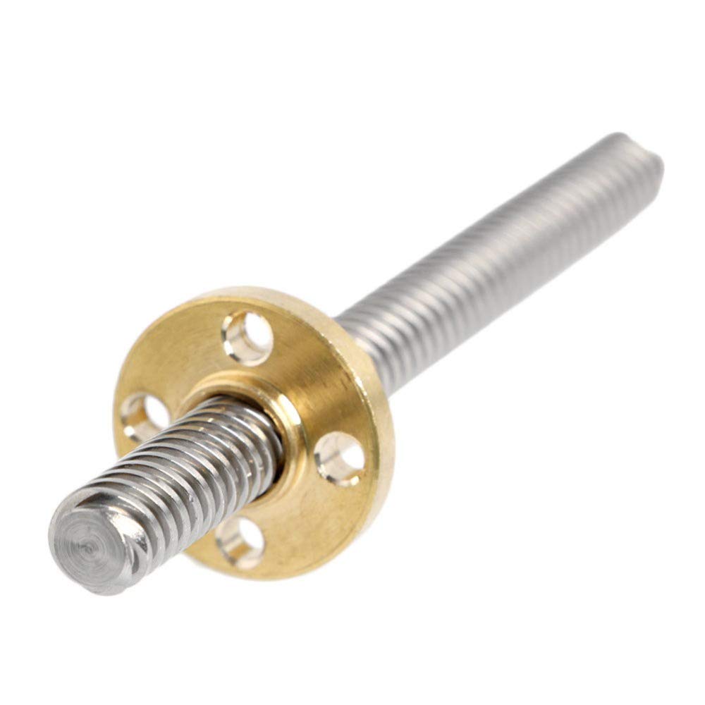 8mm Acme Threaded Rod Stainless Steel Leadscrew with T8 Nut - 400mm Precision Shaft for CNC Machines & 3D Printers | DIY Robotics, Linear Motion Systems, and Automation Projects