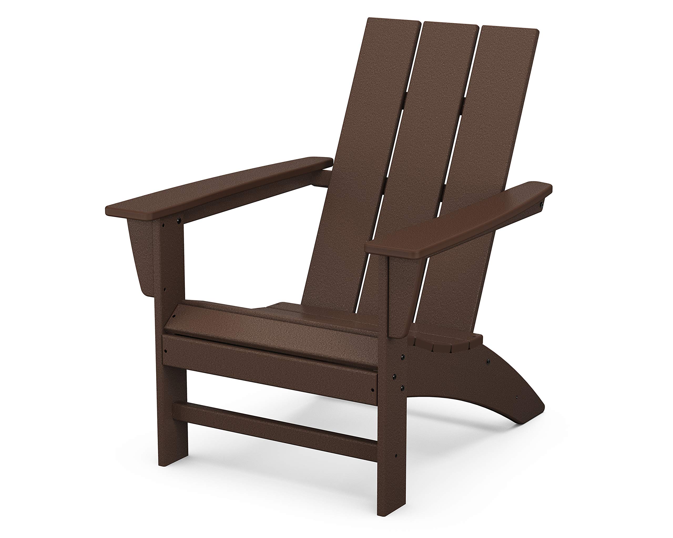 POLYWOOD AD420MA Modern Adirondack Chair - Durable Outdoor Furniture, Weather-Resistant Mahogany Finish - Perfect for Patio, Garden, Poolside & Backyard Relaxation