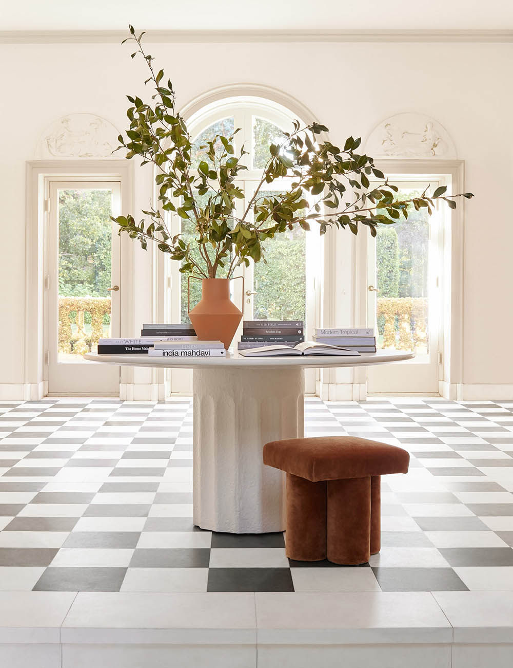 Sarah Sherman Samuel Clover Stool - Modern Boho Accent Stool for Living Room, Bedroom & Nursery Decor | Perfect for Seating, Side Table & Stylish Home Accent