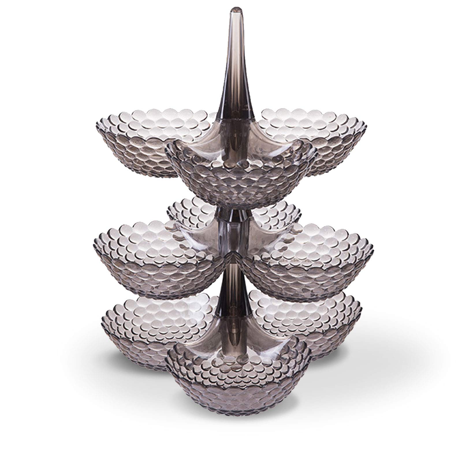 Stackable 3-Tier Fruit Bowl Set - Multi-Layer Serving Tray for Fruits, Snacks, Candy & Dried Fruits - Perfect for Party Display, Kitchen Organization & Dining Table Decor