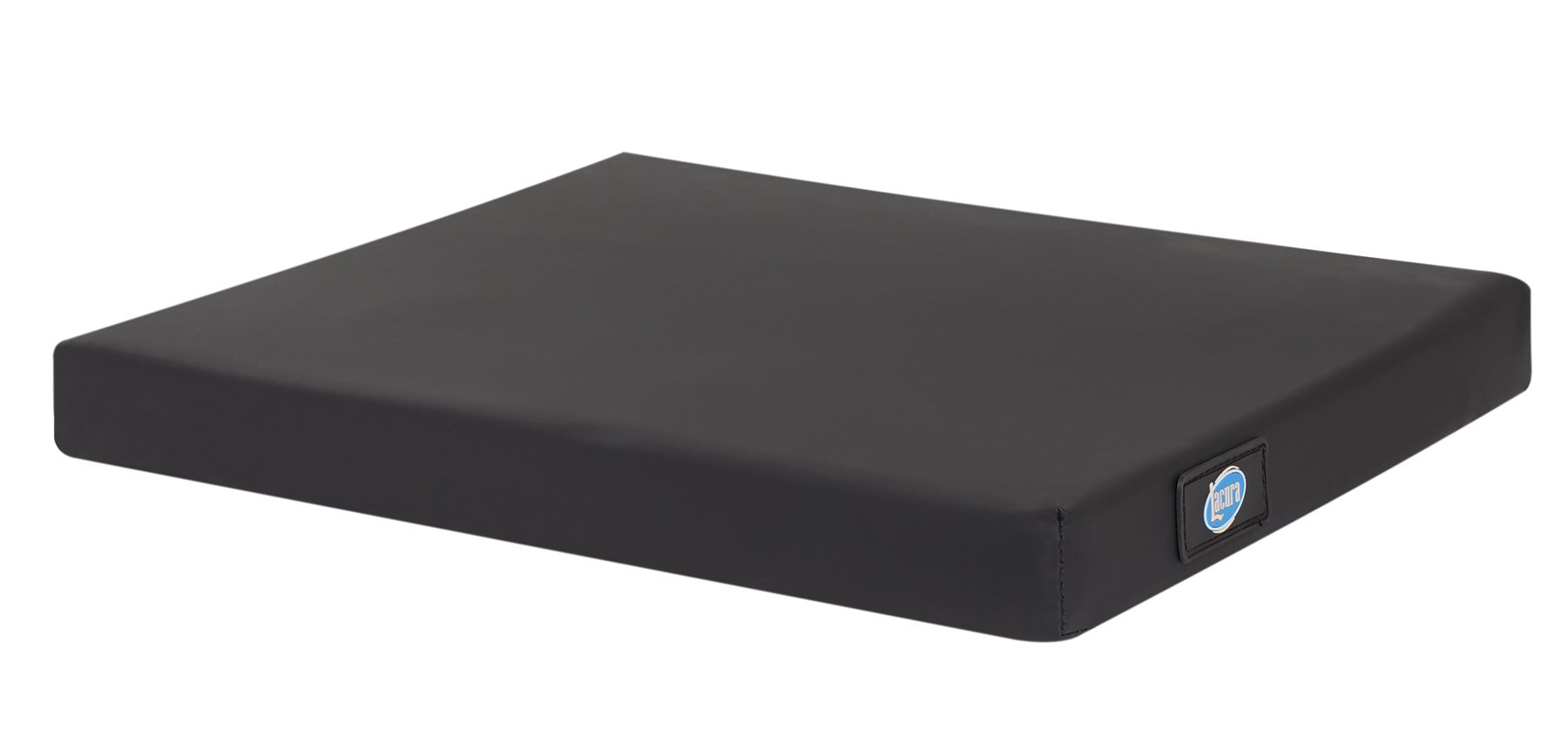 Lacura Q-Gel Seat Cushion 22x18x2 Inches - Premium Dual Density Gel Foam Padding with Antimicrobial Vinyl Cover - Orthopedic Support for Wheelchair, Car & Office Chair - Relieves Back & Leg Pain - Ideal for Elderly, Post-Surgery & Long Sitting Comfort