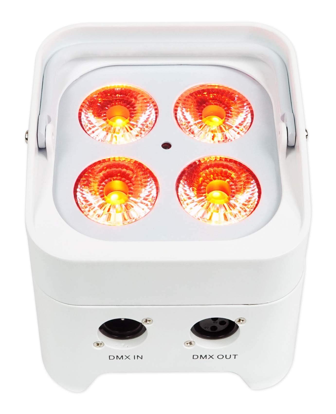 Rockville PAR 50 RGBWA+UV Wireless DMX Rechargeable LED Stage Lights (2-Pack) with Carrying Bag - Perfect for DJ Shows, Concerts, and Live Performances