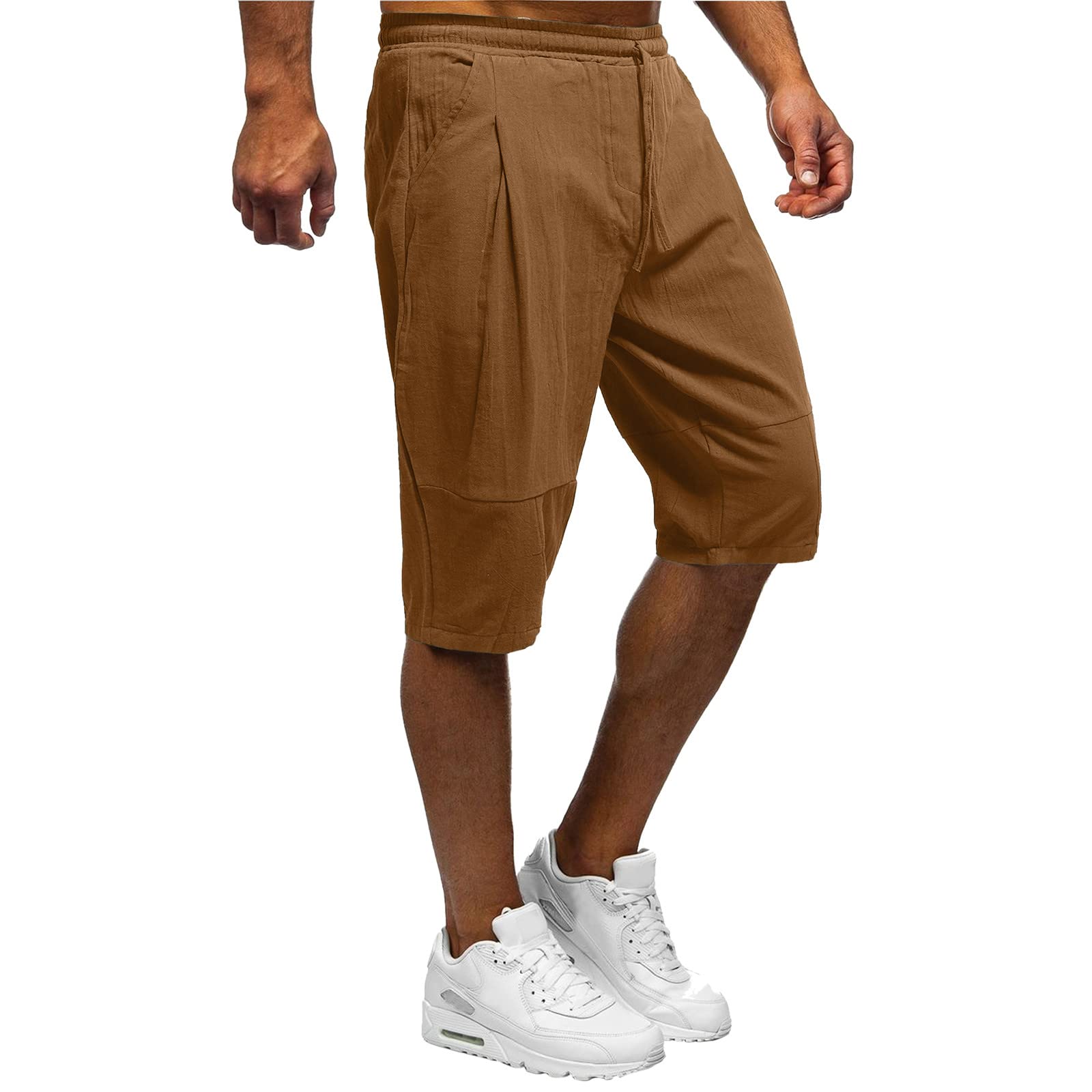**Men's Athletic Shorts with Pockets - Breathable Cotton Summer Casual Shorts for Running, Gym & Outdoor Activities**