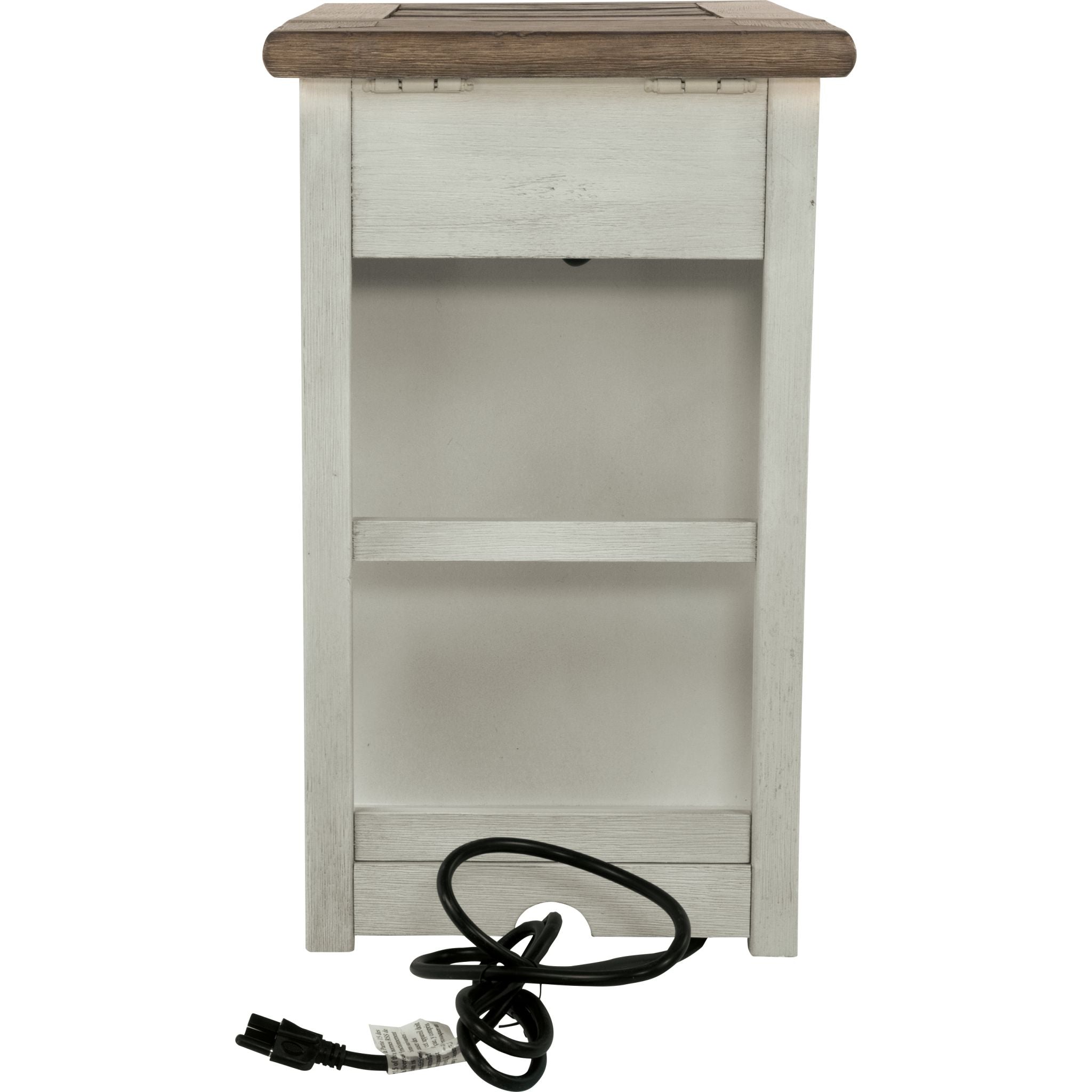 Bolanburg Chairside End Table - Two-Tone Finish for Living Room, Bedroom & Office - Stylish Side Table with Storage Shelf