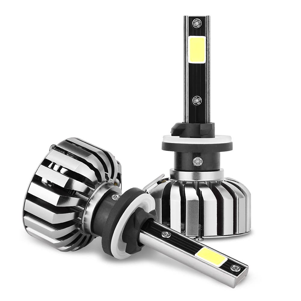 BJinegely 2Pcs LED Headlight Bulbs 6000K 8000LM - Plug and Play Conversion Kit for Car, 50,000+ Hour Lifespan (880) - Perfect for Night Driving & Off-Road Adventures