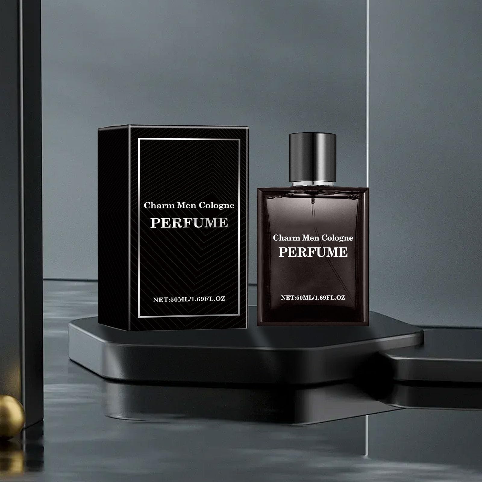 Premium Men's Cologne with Pheromones - 50ml Long-Lasting Eau de Toilette Spray, Essential Oil Infused Fragrance for Attraction & Confidence - Perfect for Date Nights, Work, and Special Occasions